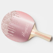 Raquette De Ping Pong Parties scintillant rose goutte (Côté)