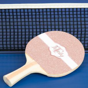 Raquette De Ping Pong Parties scintillant rose Monogramme Ping Pong Padd