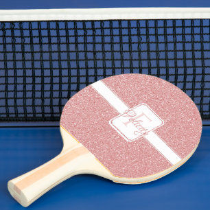 Raquette De Ping Pong Parties scintillant rose Ping Pong Personnalisé