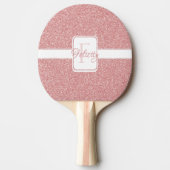 Raquette De Ping Pong Parties scintillant rose Ping Pong Personnalisé (Devant)
