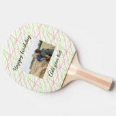 Raquette De Ping Pong Parties scintillant simple rouge vert ajouter votr (Côté)