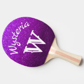Raquette De Ping Pong Parties scintillant violet Ombre Étincelles Monogr (Côté)