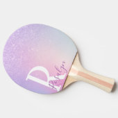 Raquette De Ping Pong parties scintillant violette élégante moderne et é (Côté)