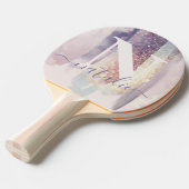 Raquette De Ping Pong parties scintillant violette rose brillant personn (Devant Angle)