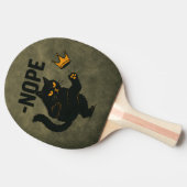 Raquette De Ping Pong Pas De Rois En Amérique Chat Noir Drôle Kicking Cr (Côté)