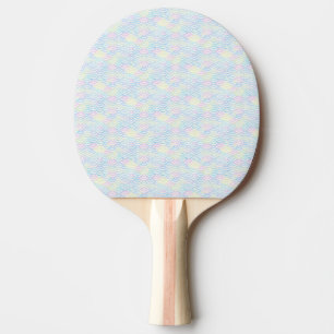 Raquette De Ping Pong Pastel de sirène d'arc-en-ciel