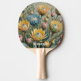 Raquette De Ping Pong Pastel Protea Dream : Elégant Floral