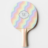 Raquette De Ping Pong Pastel Rainbow Waves Ping Pong Paddle (Dos)