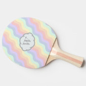 Raquette De Ping Pong Pastel Rainbow Waves Ping Pong Paddle (Côté)