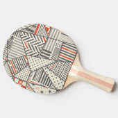 Raquette De Ping Pong Patchwork rétro : Conception géométrique Abstraite (Côté)