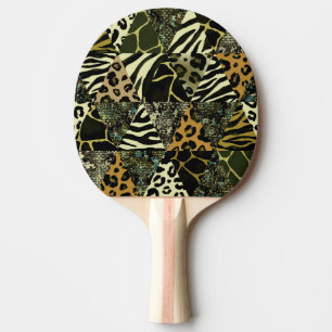 Raquette De Ping Pong Patchwork Safari : Poster de animal aquarelle.