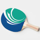 Raquette De Ping Pong Patriotic, ping pong paddle with Flag of Ottawa (Côté)