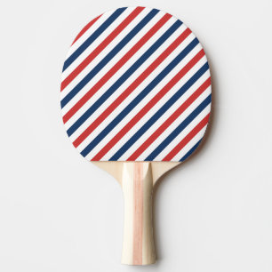 Raquette De Ping Pong Patriotique Rouge Blanc et Bleu