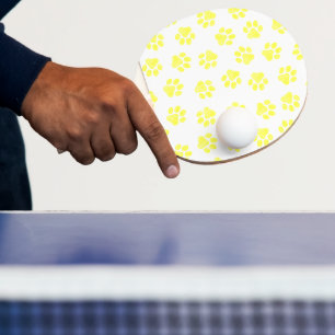 Raquette De Ping Pong Patrouilles de Doodle, Paws de Chien, Paws Jaunes