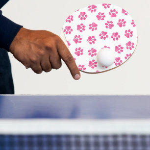 Raquette De Ping Pong Patrouilles De Doodle, Paws De Chien, Paws Roses
