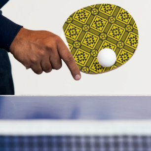Raquette De Ping Pong Pattern de Medieval Yellow