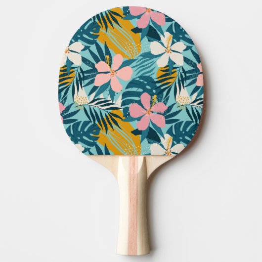 Raquette De Ping Pong Pattern tropical hibiscus (Devant)