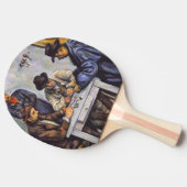 Raquette De Ping Pong Paul Cezanne - Les Joueurs De Cartes (Côté)