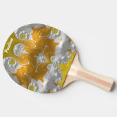 Raquette De Ping Pong PAULINA ~ STREAK SOLEIL~ Jaune Or Blanc 3D ~ (Côté)