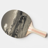 Raquette De Ping Pong Paysage avec chevaux (Côté)