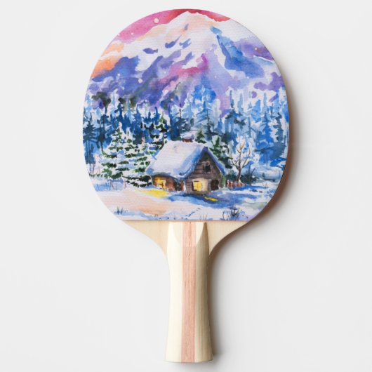 Raquette De Ping Pong Paysage d'hiver (Devant)
