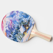 Raquette De Ping Pong Paysage d'hiver (Côté)