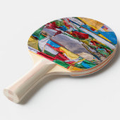Raquette De Ping Pong Paysage tibétain avec drapeaux de prière - Himalay (Devant Angle)