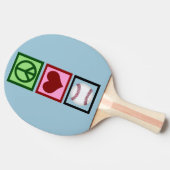 Raquette De Ping Pong Peace Love Baseball (Côté)