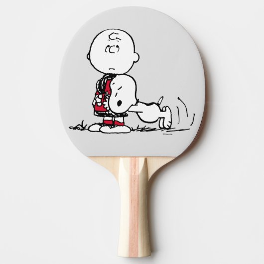 Raquette De Ping Pong PEANUTS | Motif rouge et noir (Devant)