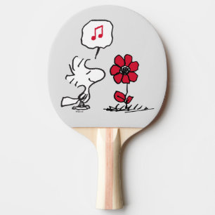 Raquette De Ping Pong PEANUTS Motif rouge et noir