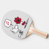 Raquette De Ping Pong PEANUTS | Motif rouge et noir (Côté)