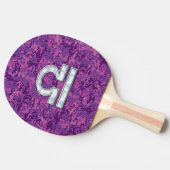 Raquette De Ping Pong Pearl Libra Zodiac Sign on Fuchsia Camo numérique (Côté)