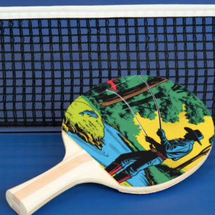 Raquette De Ping Pong Pêcheur sur la rive
Raquette de ping-pong