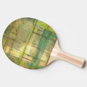 Raquette De Ping Pong Peinture Abstraite dorée turquoise et verte (Côté)