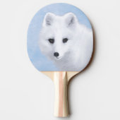 Raquette De Ping Pong Peinture Arctic Fox - Art original de la faune (Dos)