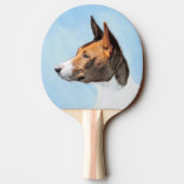 Raquette De Ping Pong Peinture Basenji - Belle Art Original (Dos)