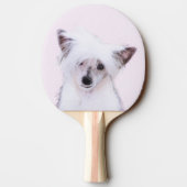 Raquette De Ping Pong Peinture chinoise en poudre - Art Chien (Dos)