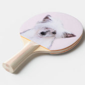 Raquette De Ping Pong Peinture chinoise en poudre - Art Chien (Devant Angle)