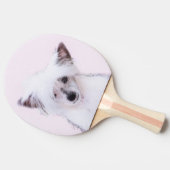 Raquette De Ping Pong Peinture chinoise en poudre - Art Chien (Côté)