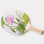 Raquette De Ping Pong Peinture d'aquarelle de la fleur de Lotus 2 (Côté)