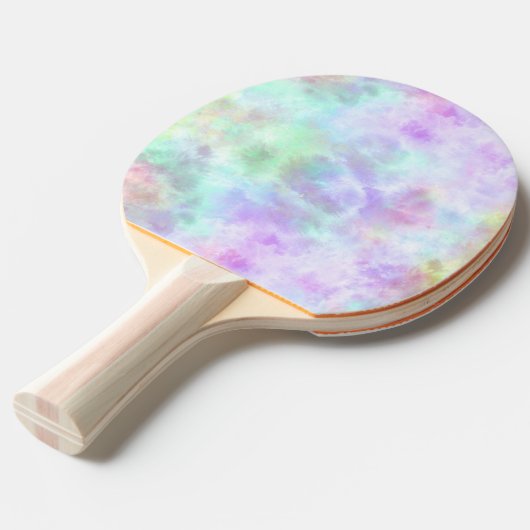 Raquette De Ping Pong Peinture d'aquarelle Pastel Rainbow Cravate-Dye (Devant Angle)