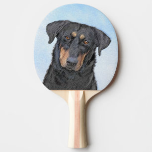 Raquette De Ping Pong Peinture de Beauceron - Cute Original Chien Art