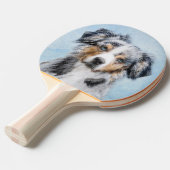 Raquette De Ping Pong Peinture de berger américaine miniature - Chien Ar (Devant Angle)