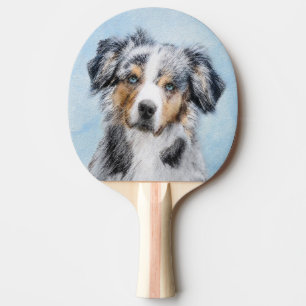 Raquette De Ping Pong Peinture de berger américaine miniature - L'art d