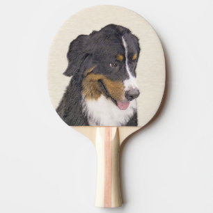 Raquette De Ping Pong Peinture de Bouvier Bernois - Art Canin Original