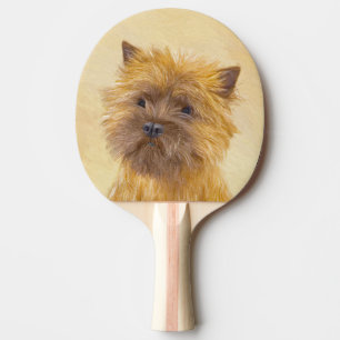 Raquette De Ping Pong Peinture de Cairn Terrier - Art original de chien