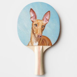Raquette De Ping Pong Peinture de Chien Pharaon - Drôle d'Art Original d