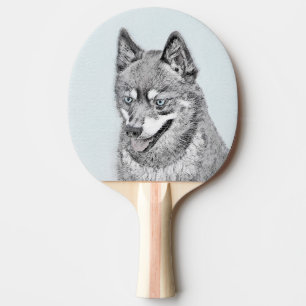 Raquette De Ping Pong Peinture de Klee Kai en Alaska