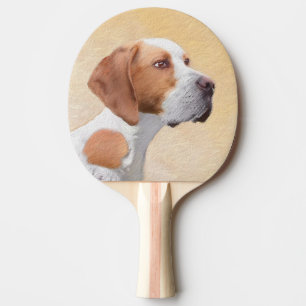 Raquette De Ping Pong Peinture de pointeur - jolie art original de chien