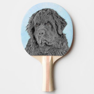 Raquette De Ping Pong Peinture de Terre-Neuve - Cute Original Chien Art